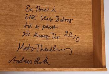 Mats Theselius, & Andreas Roth, unique, "The Object unit - A Poetry in Steel, Glass, Stone, Wood and Plastic" Minus 10, Sweden 2010.