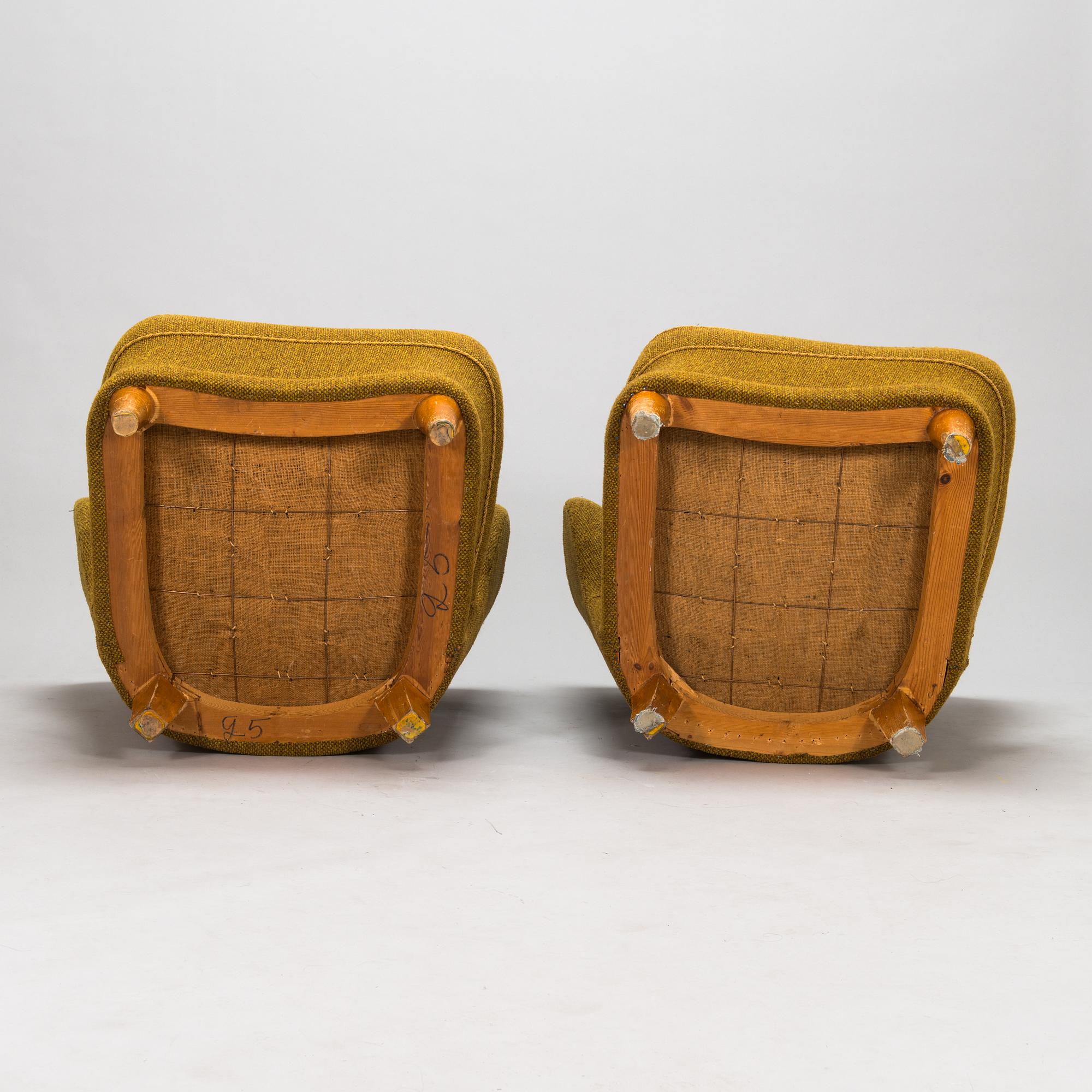 Fåtöljer, ett par, 1900-talets mitt.