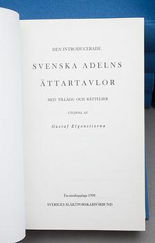 GUSTAF ELGENSTIERNA, 9 vol, Den introducerade svenska adelns ättartavlor, faksimil, Sveriges släktforskarförbund 1998.