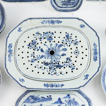 Parti porslin, 17 delar, Kina, Qingdynastin,