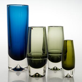 ERKKI VESANTO, VASER, 4 st, glas. Signerade.