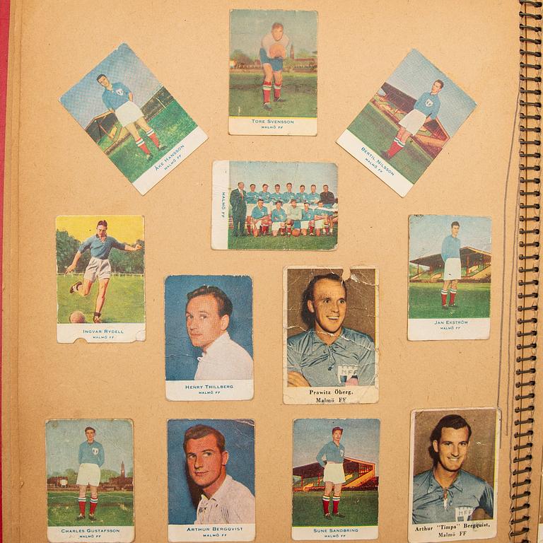 Album, med bla Alfabilder, ca 180 st., inklusive Pelé, VM i fotboll i Sverige 1958, Alifabolaget.