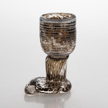 Björn Weckström, a 'Footed glass' goblet signed Björn Weckström Nuutajärvi Notsjö.