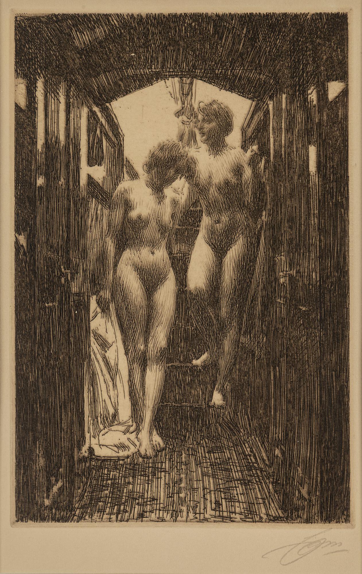 ANDERS ZORN, etching, 1917, signed in pencil.
