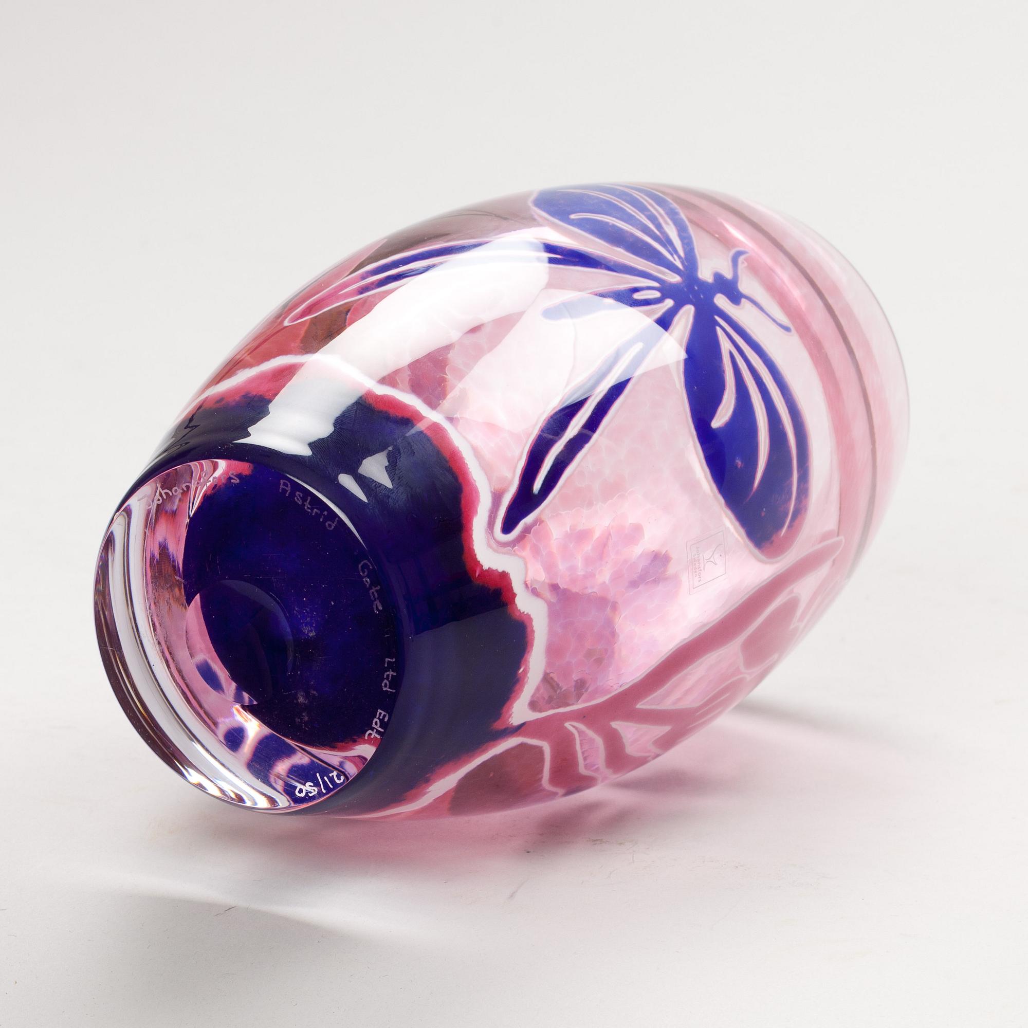 VAS, glas, Astrid Gate, Johansfors, sign Ltd Edt 21/50.