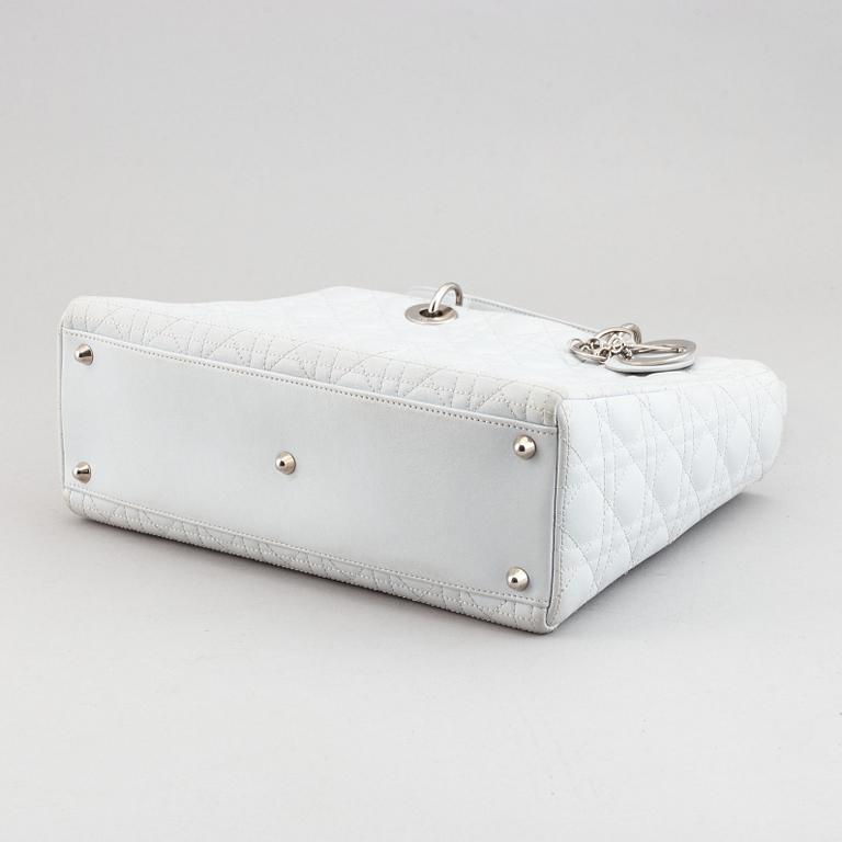 Christian Dior, a white leather 'Lady Dior Large Shopper'.