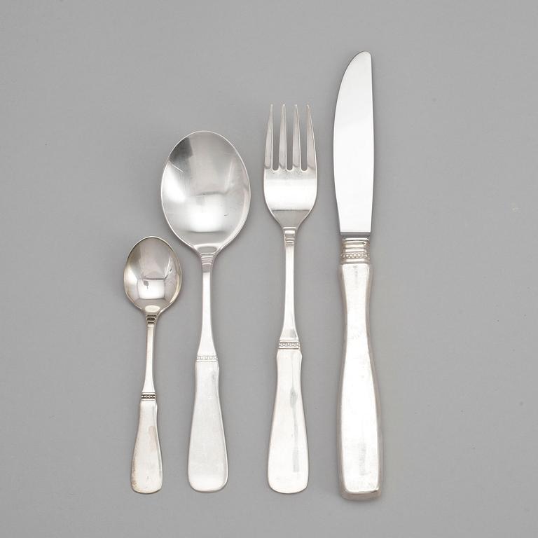 BESTICKUPPSÄTTNING, 60 delar, silver, 'Uppsala', MGAB, Uppsala, 1980-tal. Total vikt ca 2663 g.