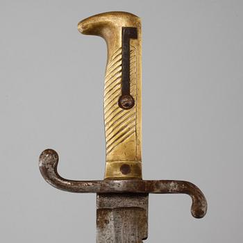 A bayonet, 19th or early 20th century.