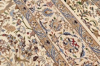 A carpet, Figural Nain, part silk, sk 9LAA, ca 355 x 249.