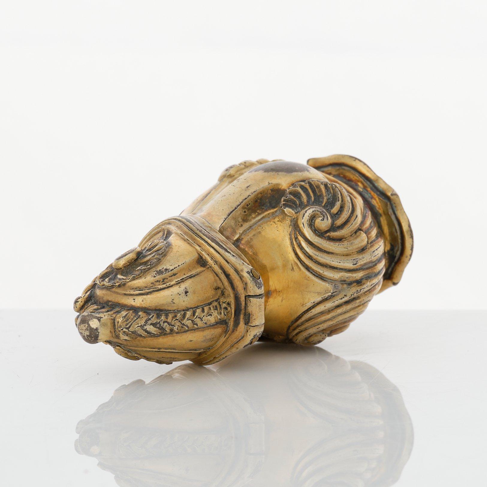 A Swedish Rococo silver-gilt snuff-box, unidentified makers mark, possibly 1773.