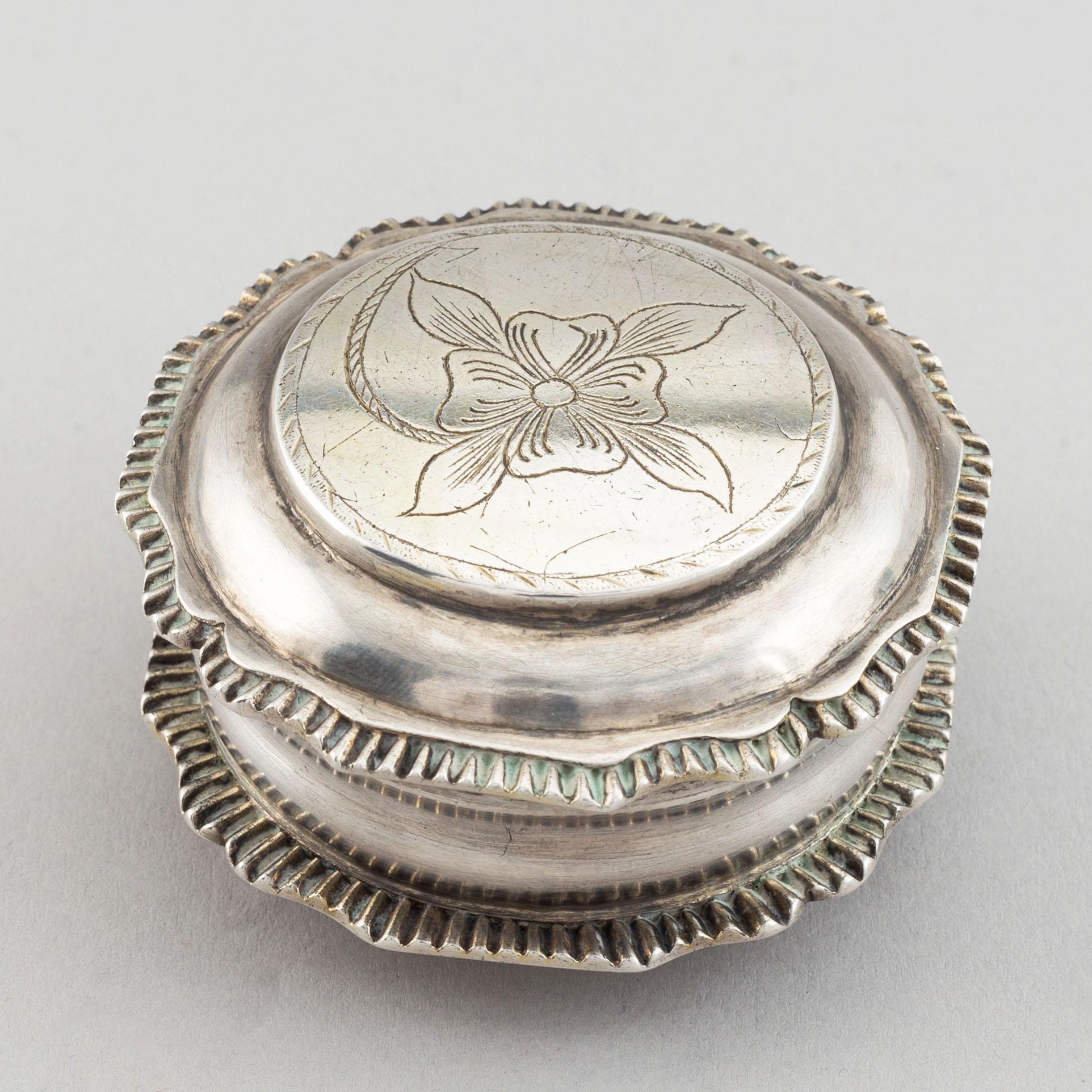 A swedish silver box, 1812.