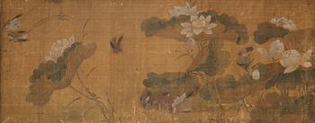 Okänd konstnär, tusch och färg på siden, Kina, 1900-tal.