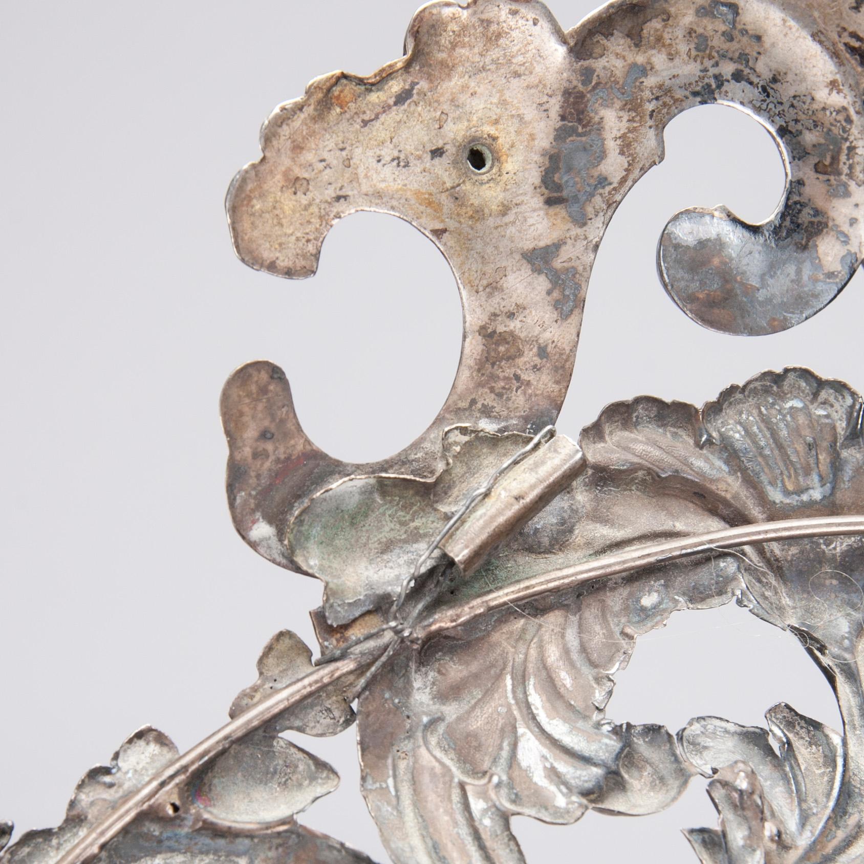 DEKORATIONSFAT, silver, Mellaneuropa, 1800-talets slut. Vikt 294 g.