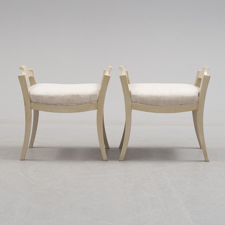 A pair of first half of the 19th century stools.