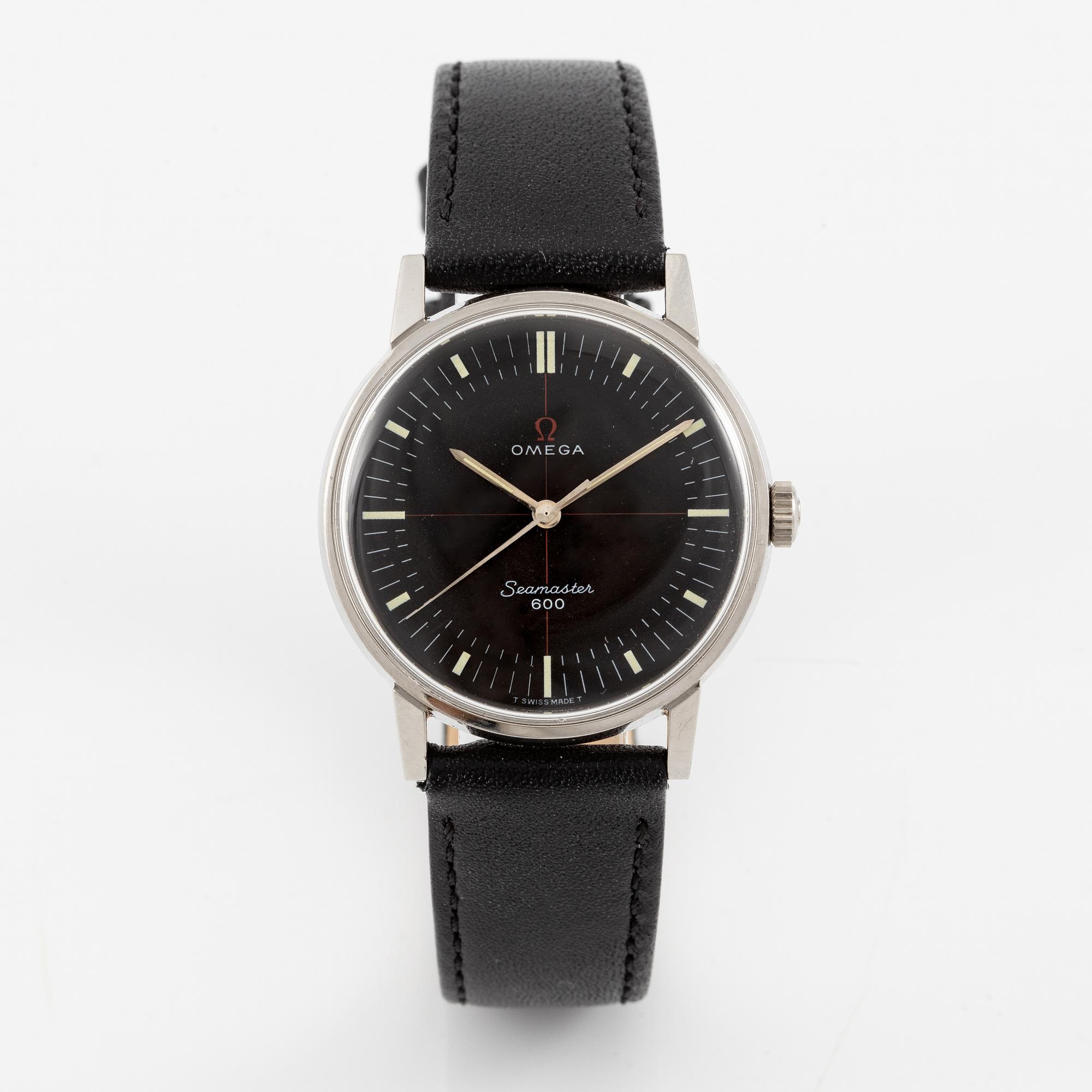Omega, Seamaster 600, "Red Cross-Hair", wristwatch, 34 mm.