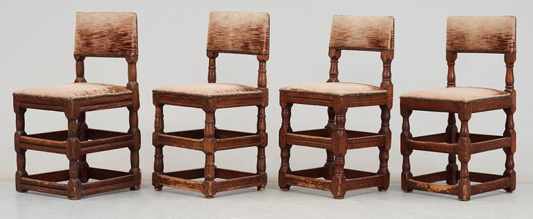 STOLAR, 4st, barock, 1700-tal.