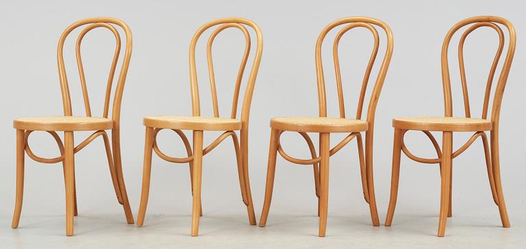 STOLAR, 4 st, Thonet-typ, 1900-talets andra hälft.