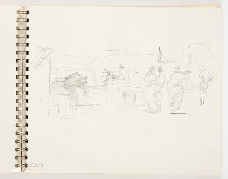 Lotte Laserstein, 4 skissböcker med blyertsteckningar.