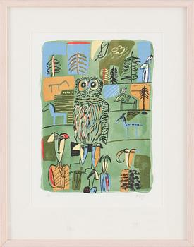 MADELEINE PYK, 2 st, färglitografier, signerade PT.