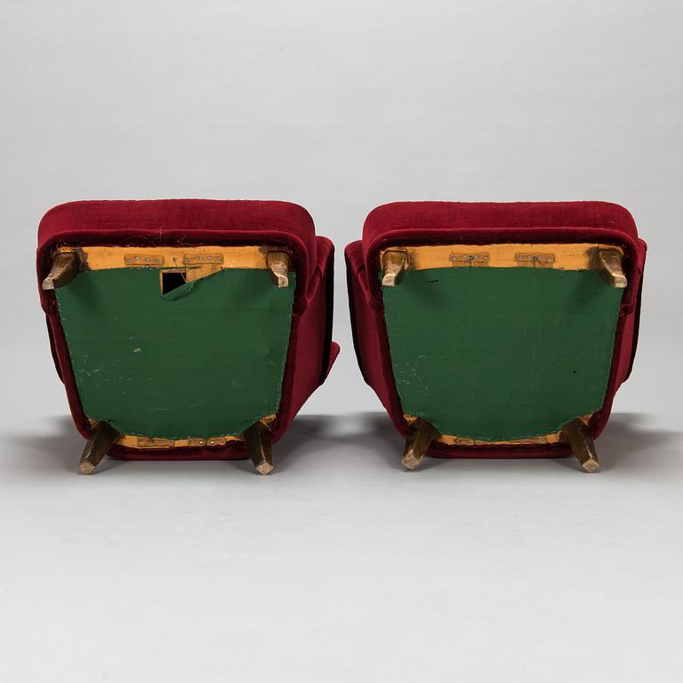 Ilmari Lappalainen, a pair of 1950's 'Laila' armchairs for Asko, Finland.