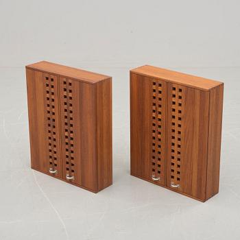 VÄGGSKÅP, ett par, teak, Trip Trap, Danmark, brännmärkta.