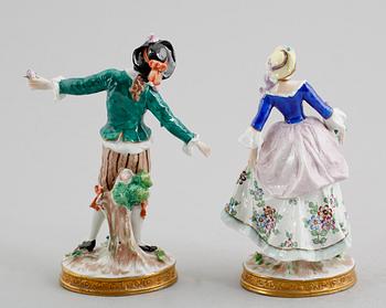 FIGURINER, 2 st, porslin, Sitzendorfer Porzellanmanufaktur, Tyskland.