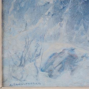 Anshelm Schultzberg, Winter landscape.