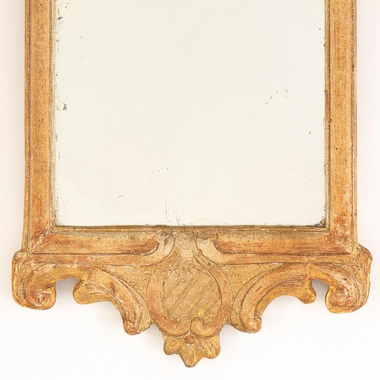 A Transitional mirror, Stockholm, late 18th Century.