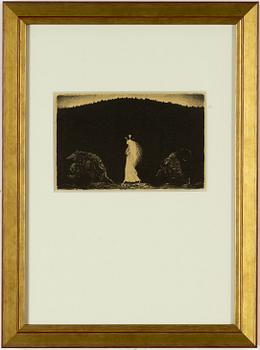 John Bauer, lithograph, from "Troll", 1915. Signed B in the print.