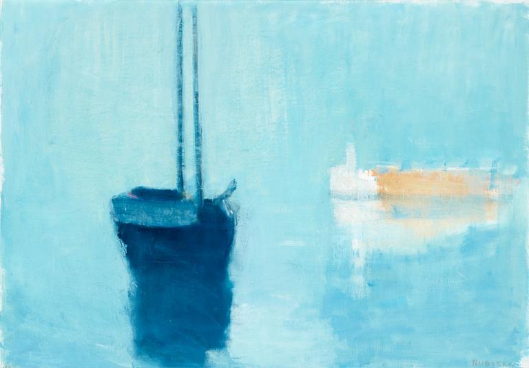 Gustav Rudberg, "Blå båt, Hven" (Blue boat, Hven).