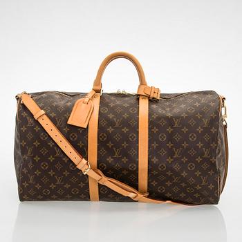 Louis Vuitton, a Monogram Canvas 'Keepall 55 Bandoulière' weekend bag.