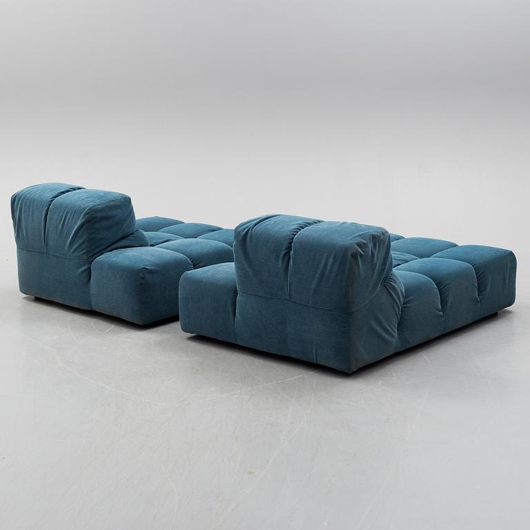 A twp sectioned "Tufty time" sofa by Patricia Urquliola for B&b Italia.