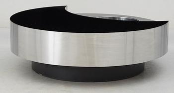 A Willy Rizzo revolving coffee table with bar, France, 1970s.