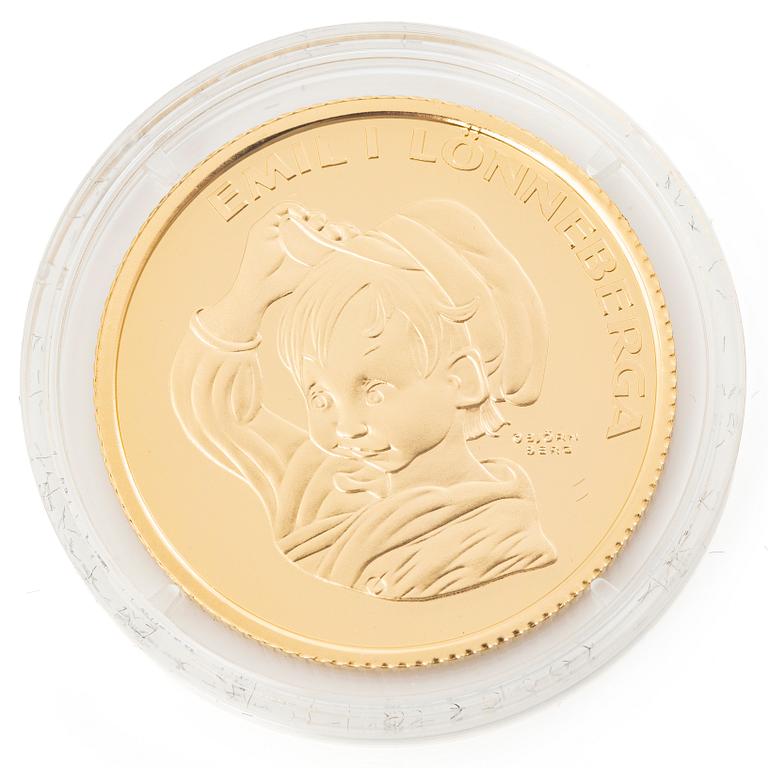 Gold coin, 21.6 carat, 'Emil & Myssen', 10 Niue dollars, 2016.