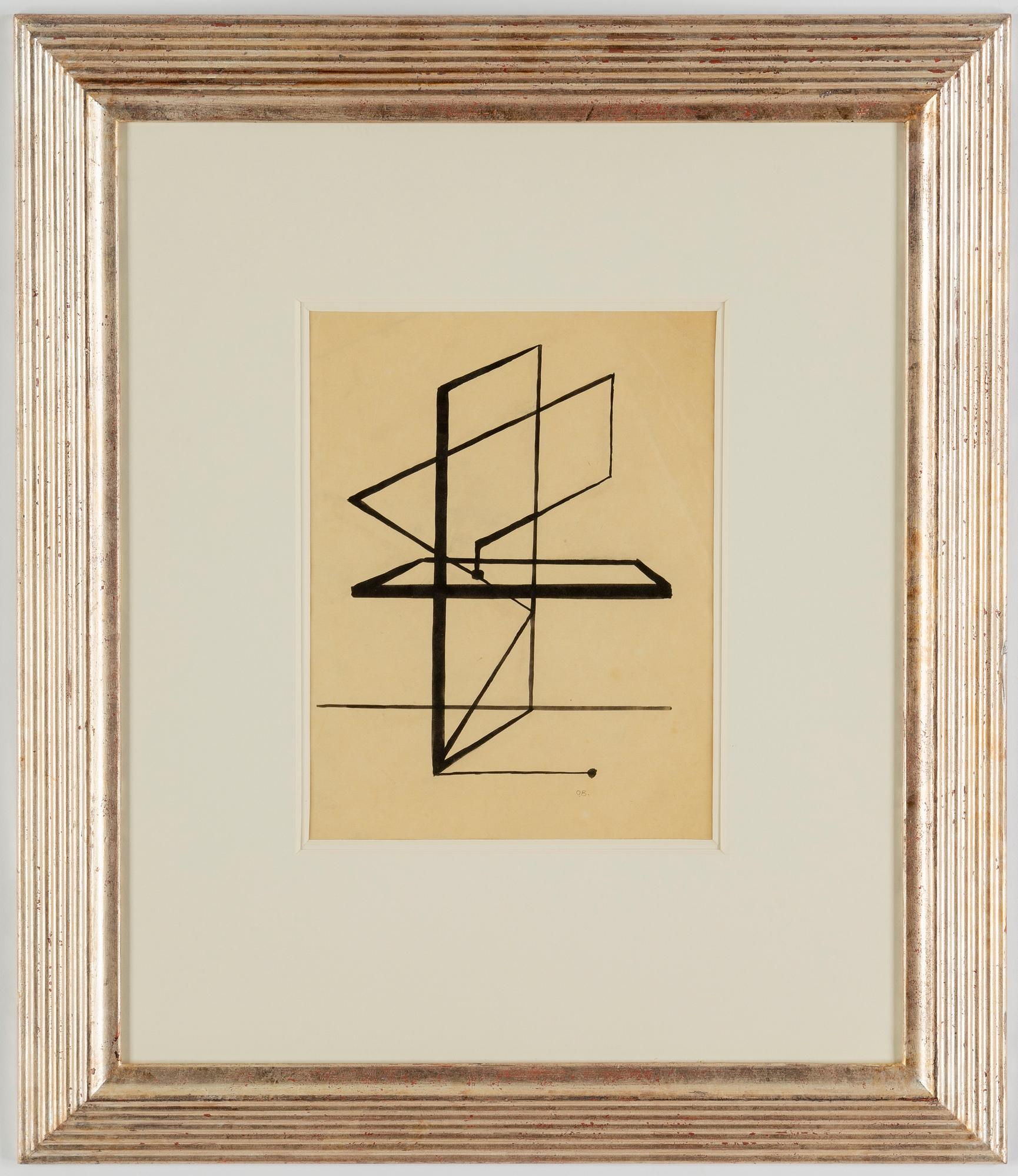 OLLE BONNIÉR, INdian ink on paper, signed OB.