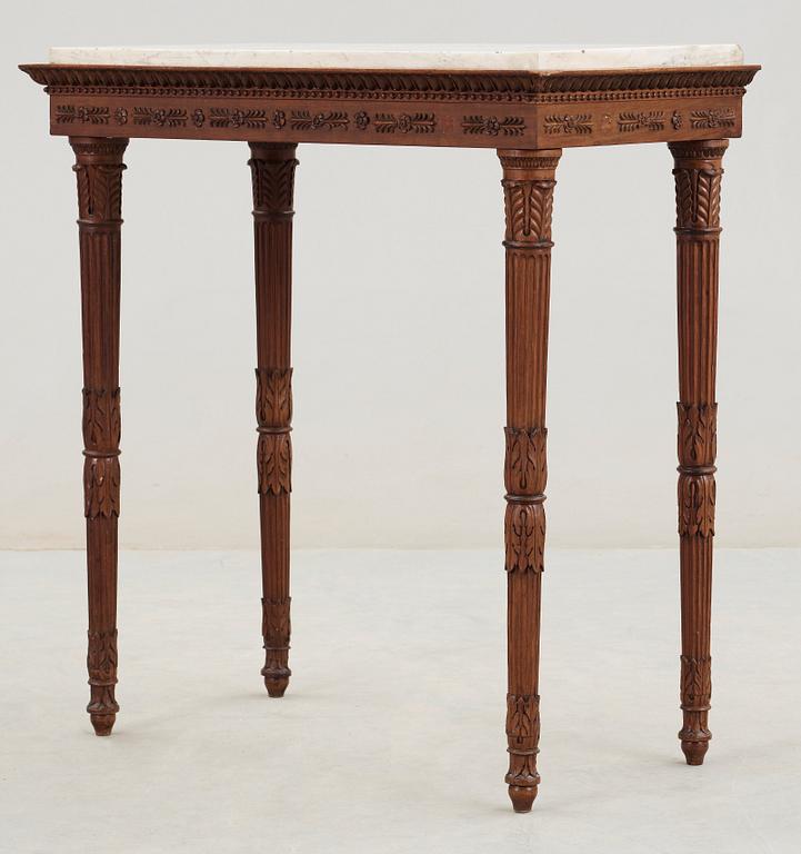 A late Gustavian circa 1800 mahogany console table.