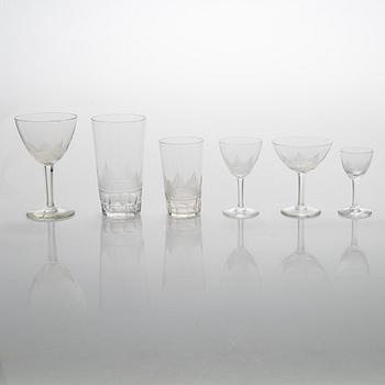 A 1940's  30-piece glassware, 'Marjatta' for Iittala.