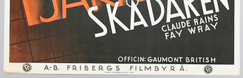 FILMAFFISCH, litografiskt tryck, "Fjärrskådaren", Moje Åslund, 1935.