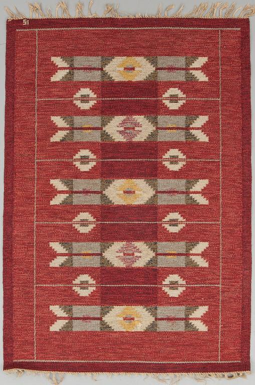 MATTA, rölakan. Monogramsignerad IS (Ingegerd Silow). 1900-talets mitt/andra hälft. Ca 200 x 138 cm.