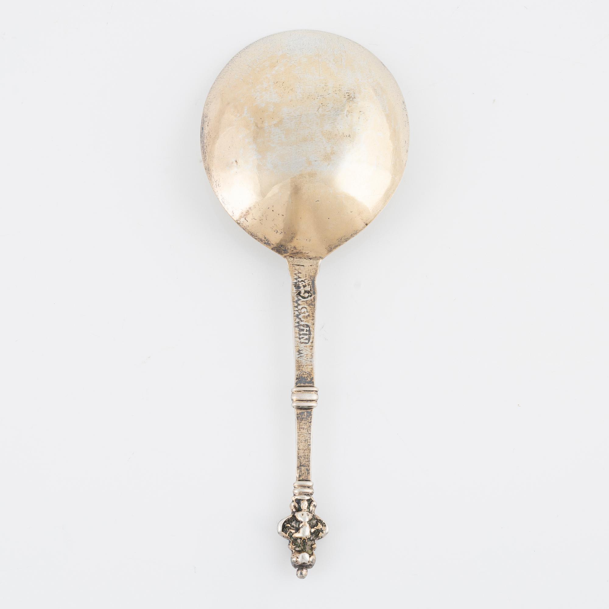 A Swedish Silver Spoon, mark of Henrik Nourin, Norrköping 1742.