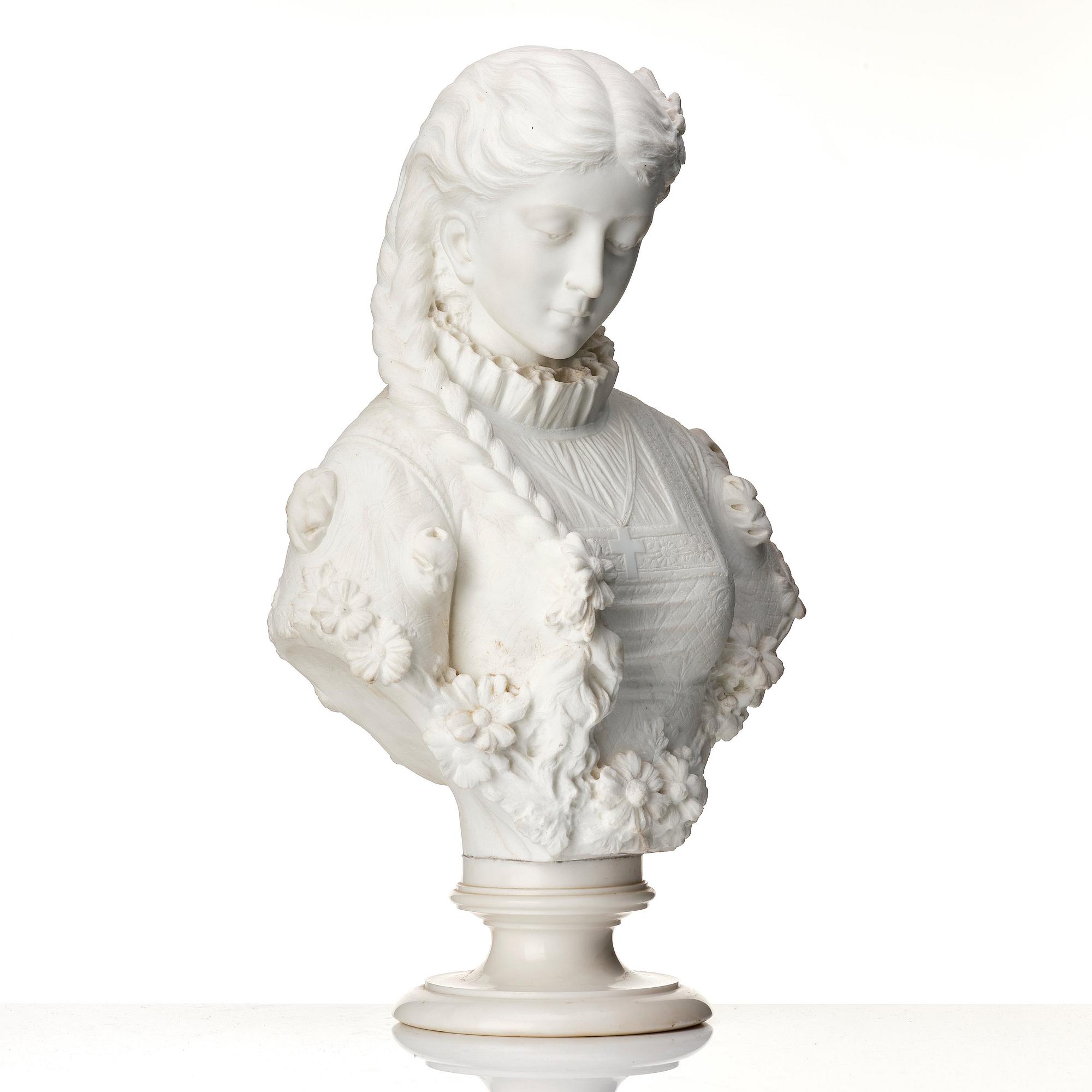 Italian school 19th Century. Renaissance lady with braids.