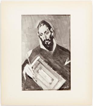 HELENE SCHJERFBECK, mapp med 48 reproduktioner, Gotthard Johansson, numrerad 89/500, Nordisk Rotogravyr Stockholm 1945.