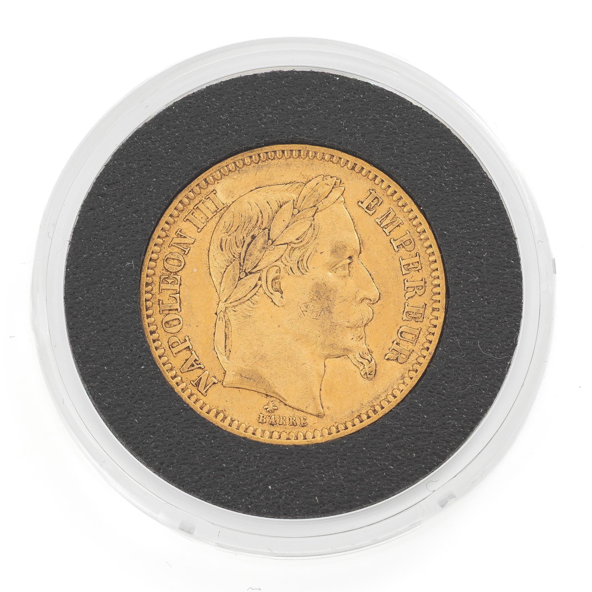 Gyldmynt, Frankrike, Napoleon III, 20 francs, 1861.