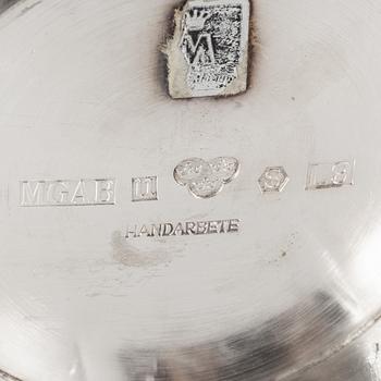 Skålar, 4 st, silver, GAB, MGAB samt Råströms silver- o nysilverfabrik, 1964-1986.