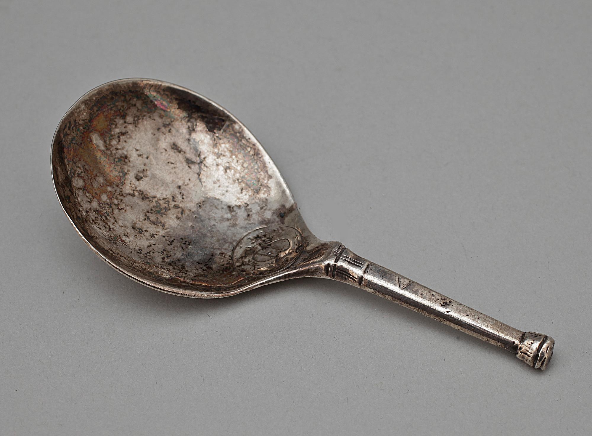 SUPSKED, silver, möjligen 1700-tal. Tot vikt ca 36g.