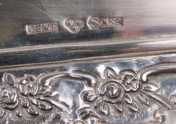 KAFFESERVIS, 4 delar, silver, rokokostil, GEWE, 1979. Vikt 1550 gram.