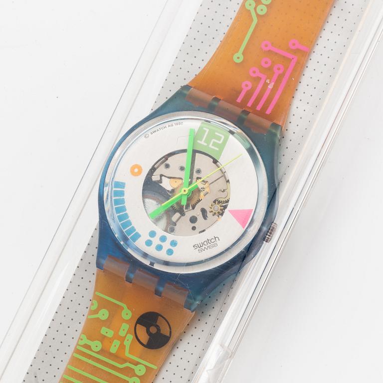 Swatch, Computrip, wristwatch, 34 mm.