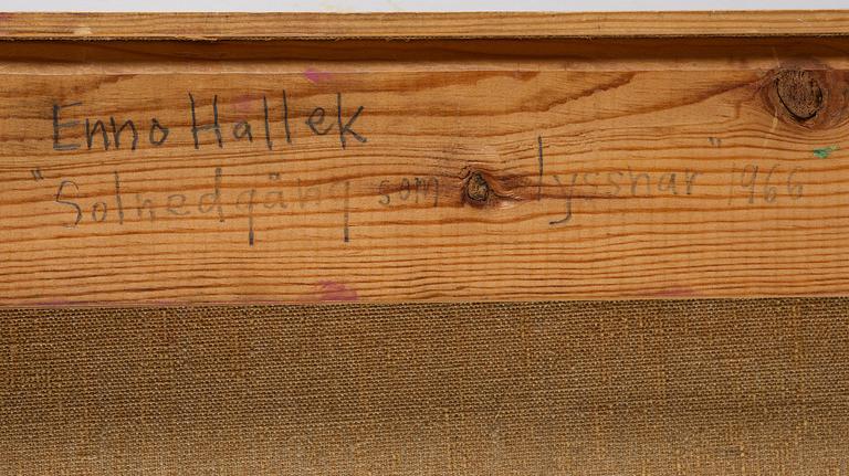 Enno Hallek, "Solnedgång som lyssnar".