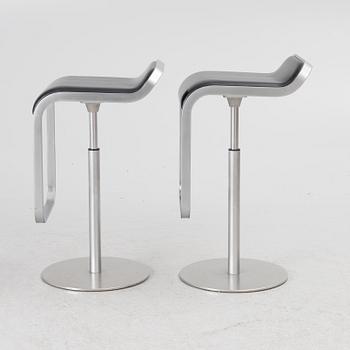 Shin & Tomoko Azumi, a pair of 'Lem' bar stools, LaPalma, Italy.