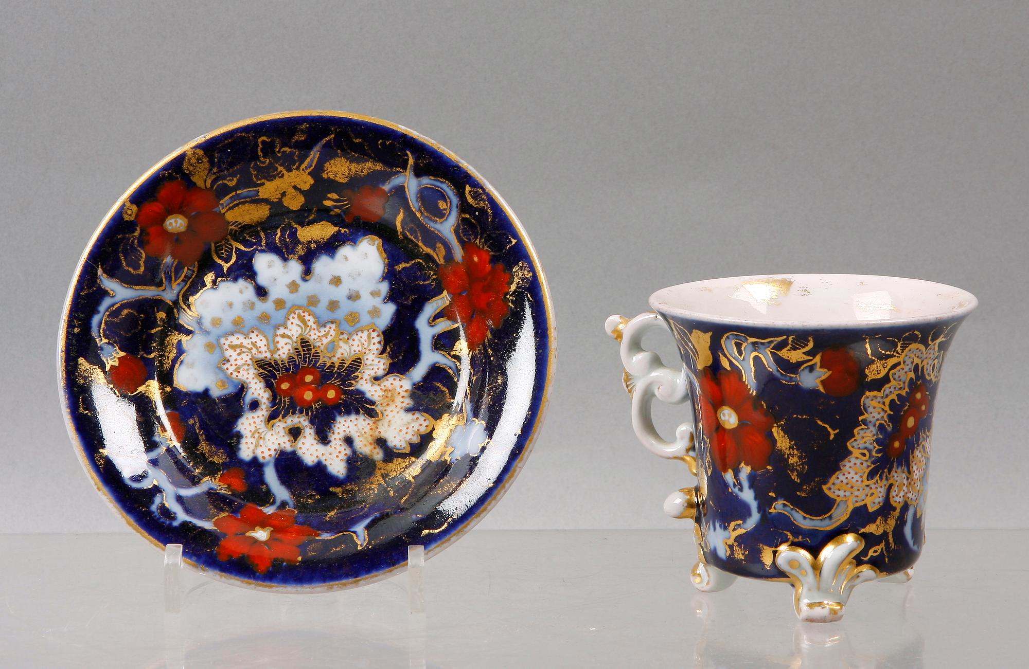 KAFFEKOPP, porslin, senempire, 1800-talets mitt.